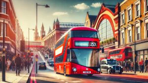 What are some key landmarks along the 253 bus route London