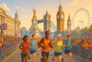 Why is the London Marathon 2025 route considered iconic