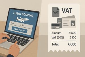What is VAT and how does it apply to flight bookings in the UK