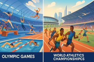 What Are the Key Differences Between the Olympics and the World Athletics Championships