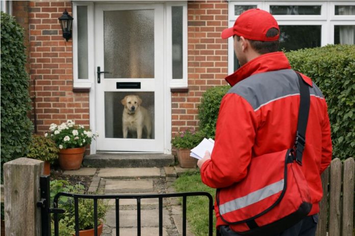 royal mail dog warning sign