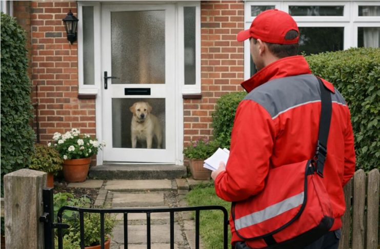 royal mail dog warning sign